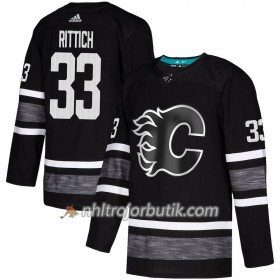 Män Ishockey Calgary Flames tröja David Rittich 33 Svart 2019 All-Star Adidas Authentic